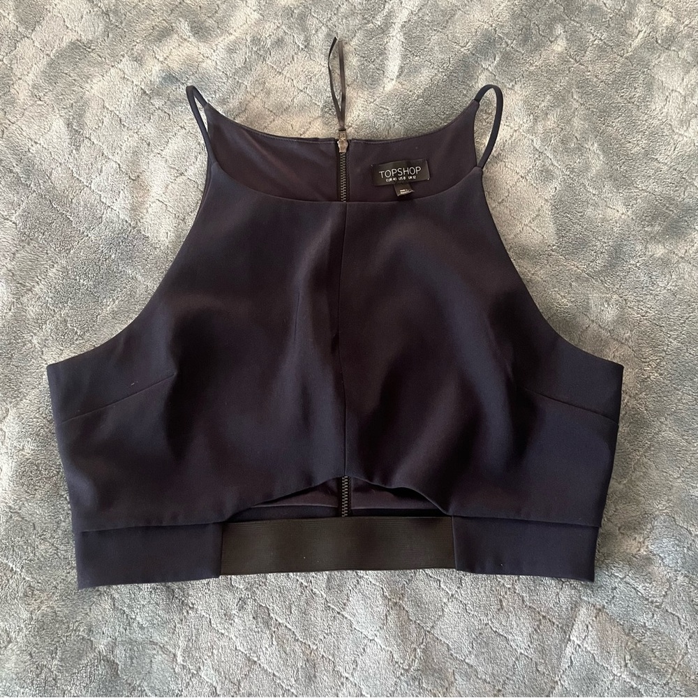 Topshop Black Women's‎ business Crop Top